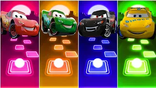 Rad Mcqueen 🆚 Green Mcqueen 🆚 Black Mcqueen 🆚 Yellow Mcqueen | Tiles Hop EDM Rush Gameplay