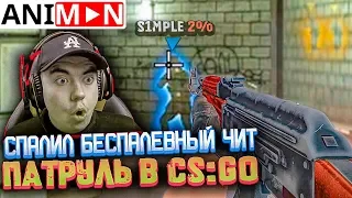 ЧИТЕР СПАЛИЛ БЕСПАЛЕВНЫЕ ЧИТЫ - ПАТРУЛЬ CS:GO (ANIMAN)