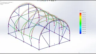 Моделирование парника и анализ нагрузки на его крышу в Solidworks