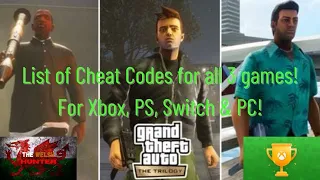 GTA Definitive Edition - ALL Cheat Codes for all 3 games on Xbox, PS4/5, Switch & PC!