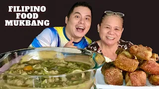 GINISANG MUNGGO + LECHON KAWALI MUKBANG | Gypsy & Rach