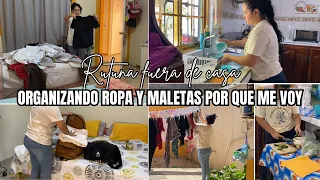 Organizando ropa y maletas🧳Mi rutina en casa de mi suegra y haciendo de comer, días muy estresantes😫