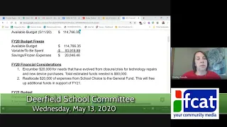 Deerfield School Committee Remote - May 13, 2020