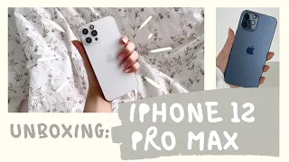 UNBOXING | iphone 12 pro max (silver & pacific blue) ✨