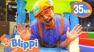 Blippi Visits the Kinderland Indoor Playground at Night! | BEST OF BLIPPI!