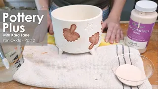 Pottery Tutorial- Layering Glaze Over Iron Oxide Wash