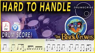 Hard To Handle - The Black Crowes | DRUM SCORE Sheet Music Play-Along | DRUMSCRIBE