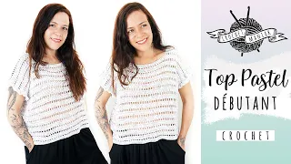 crochet petit  haut  special débutant  toutes  les  tailles