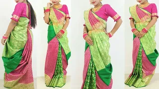 RECEPTION LOOK BANARASI SAREE DRAPING