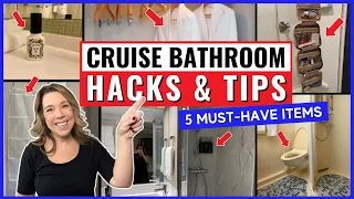 CRUISE CABIN BATHROOM TIPS & MUST-HAVES EVERY CRUISER SHOULD PACK *for small cruise bathrooms*