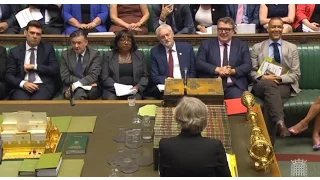Theresa May's anti-Corbyn jibes at PMQs - video