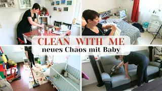 CLEAN WITH ME | Neues Chaos mit Baby | Putzmotivation | zurück aus der Babypause!