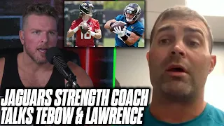 Jaguars Strength Coach Talks How Tim Tebow & Trevor Lawrence Have Adjusted