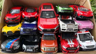 Big and Mini Cars in the Box, Audi Q8, Rolls Royce, Laferrari, Lamborghini, Ford, Bugatti, Ambulance