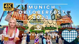 Munich, Germany 4K Oktoberfest 🇩🇪 Wiesn 2023 - worlds largest folk festival 🍻