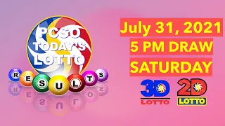 5PM Lotto Draw Results JULY 31, 2021 Saturday