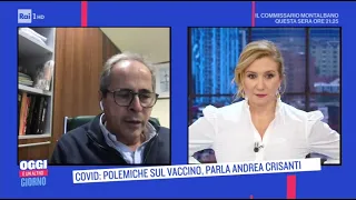 Rai1 - Covid, polemiche sul vaccino, parla Andrea Crisanti