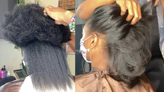 😳 Silk Press on 4b - 4c Hair // Natural Hair Silk Press