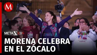 Claudia Sheinbaum celebra triunfo electoral y agradece apoyo masivo