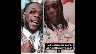 Burna Boy's Gets His Beard shaved