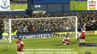 MO JOHNSON SCORES EVERTON FC’S FIRST GOAL V LIVERPOOL FC – GOODISON PARK – 7TH DECEMBER 1992