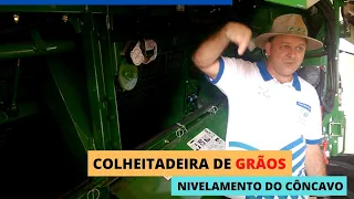 Colheitadeira de grãos - Nivelamento de côncavo