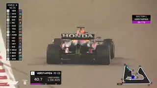 Max Verstappen chased by Lewis Hamilton