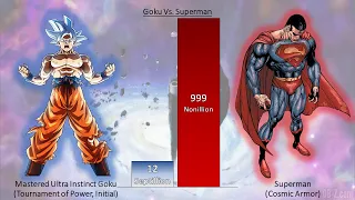 MUI GOKU VS SUPERMAN POWER LEVELS