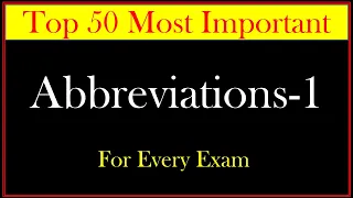 Top #Abbreviations & #acronyms|#1|Gyan and Fun|Important abbreviations of words(200+ Abbreviations)