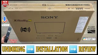 SONY KD-43X75K 2022 || 43 Inch 4k Uhd Google Android Tv Unboxing And Review || With Remote Demo