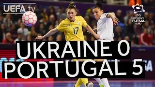 UEFA Women's Futsal EURO Semi-final highlights: Ukraine 1-5 Portugal