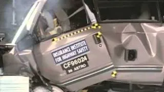 4. Bad Crash Test 3: 1996 Chevrolet Astro frontal offset test.wmv