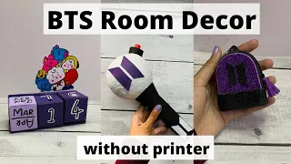 BTS Roomdecor without printer 💜✨ / BTS DIY / bts twitter