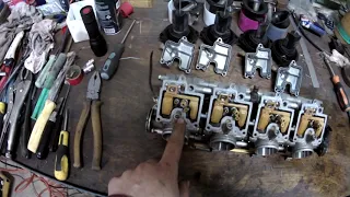 Чистка и синхронизация карбюраторов Kawasaki ZX6R
