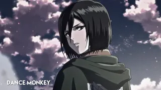Mikasa x Annie - Dance Monkey | Attack On Titan | edit Collab