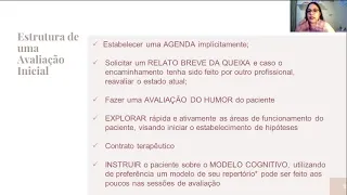 Primeiro contato e Primeira sessão da Terapia Cognitivo Comportamental - TCC