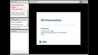 CISA Webinar: 5G Security and Vulnerabilities