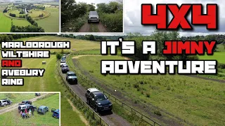 Jimny green laning in Wiltshire with the big boys and DJI Drone visit  to Avebury ring / village.