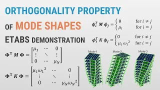 25 - Orthogonality Property of  Mode Shapes - ETABS Demonstration