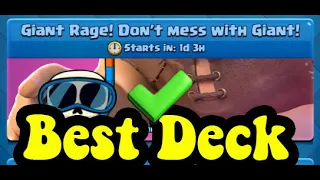 Best Deck for Giant Rage! Don't Mess with Giant  Challenge 👈 Clash Royale