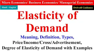 Elasticity of Demand, degree of elasticity of demand, Price elasticity, elasticity of demand b.com