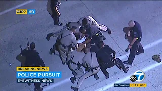RAW: Police chase suspect through L.A. I ABC7
