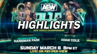 Adam Page vs. Adam Cole | AEW Revolution 2022 | Highlights |