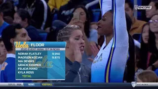 Nia Dennis Floor UCLA vs Washington 2020 9.950