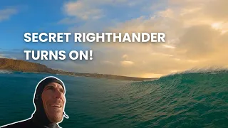 I went Surfing a midlength on PERFECT PEELING POINT BREAK waves! POV Surf Portugal