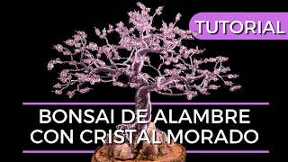 🌳🌳COMO HACER ARBOL BONSAI DE ALAMBRE (CON CRISTALES) PASO A PASO DIY