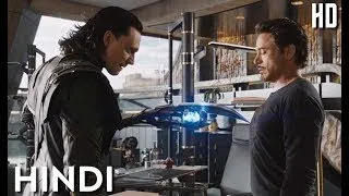 Tony Stark vs Loki Fight Scene in Hindi   The Avengers 2012   Ironman Funny Scene HD 4K