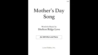 Mother's Day Song by Shelton Ridge Love (Sheet Music)