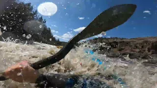 Kayaking the Upper Crooked River in central Oregon at 2800cfs