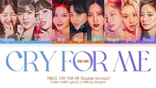 TWICE (트와이스) – 'CRY FOR ME (English Version)' | Legendado/Tradução PT-BR (Color Coded Lyrics)